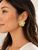 Gold Flower Pearl Earring