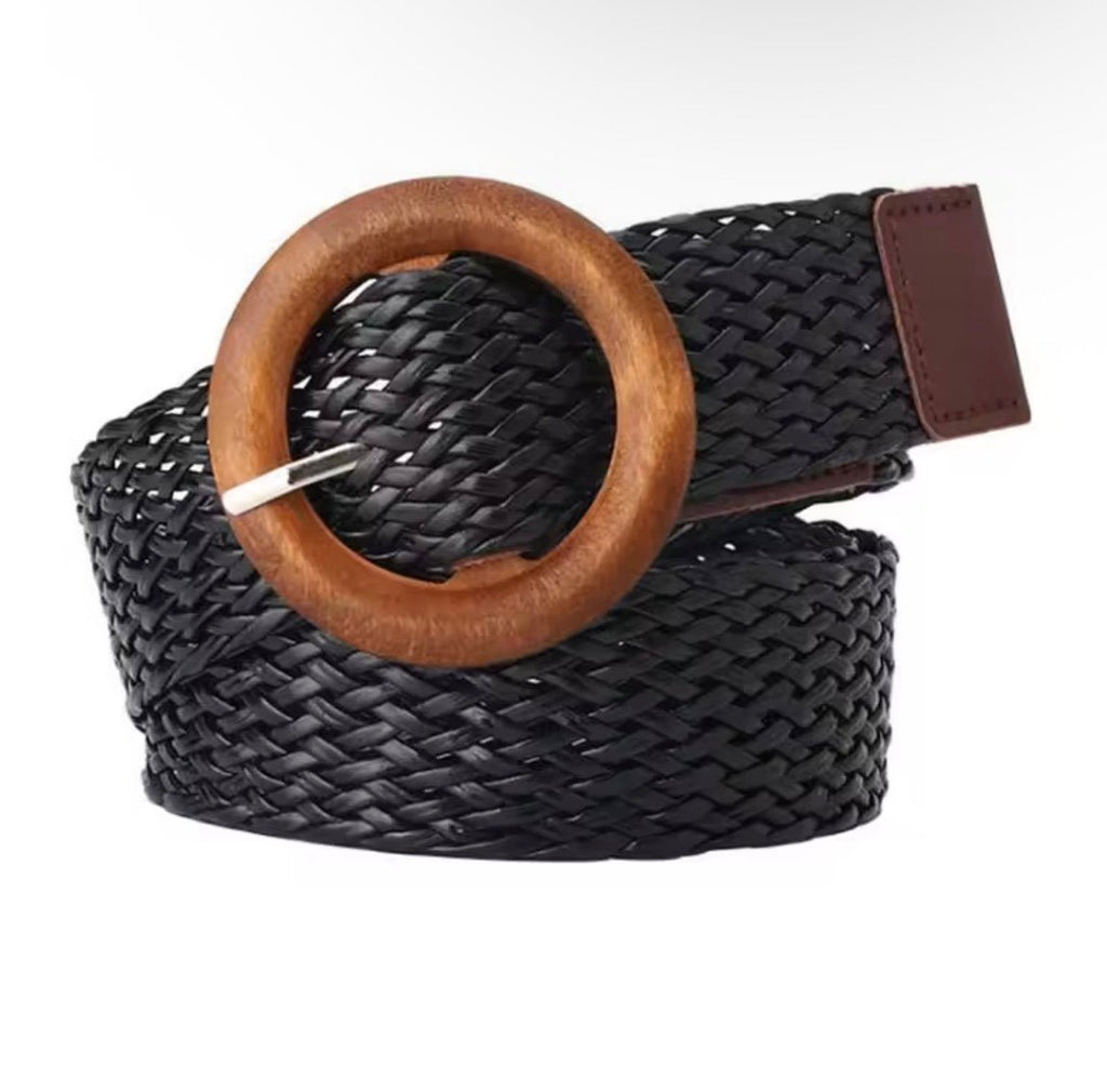 Black Braided Waist Belt