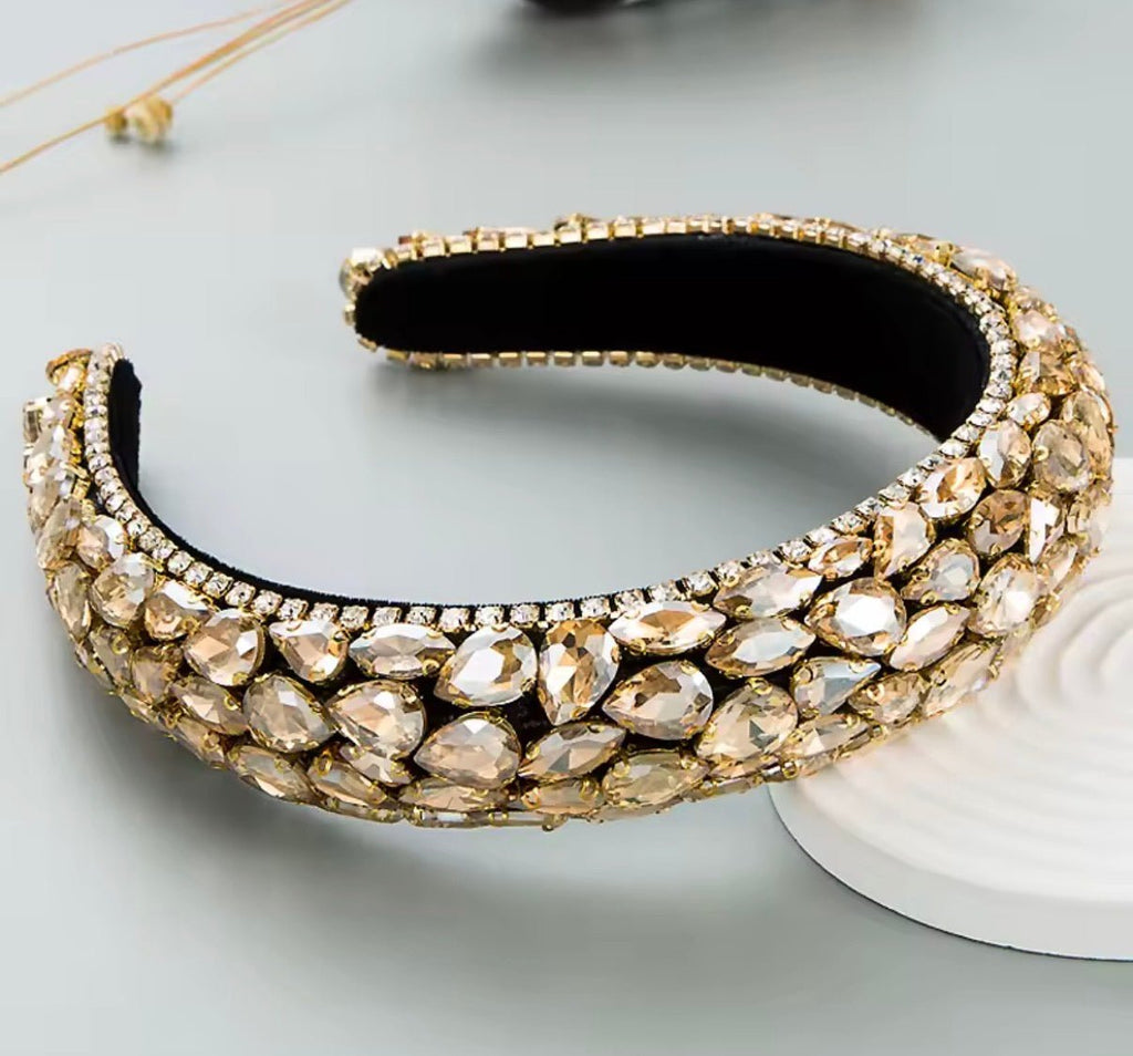 Hannah Gold Crystal Headband