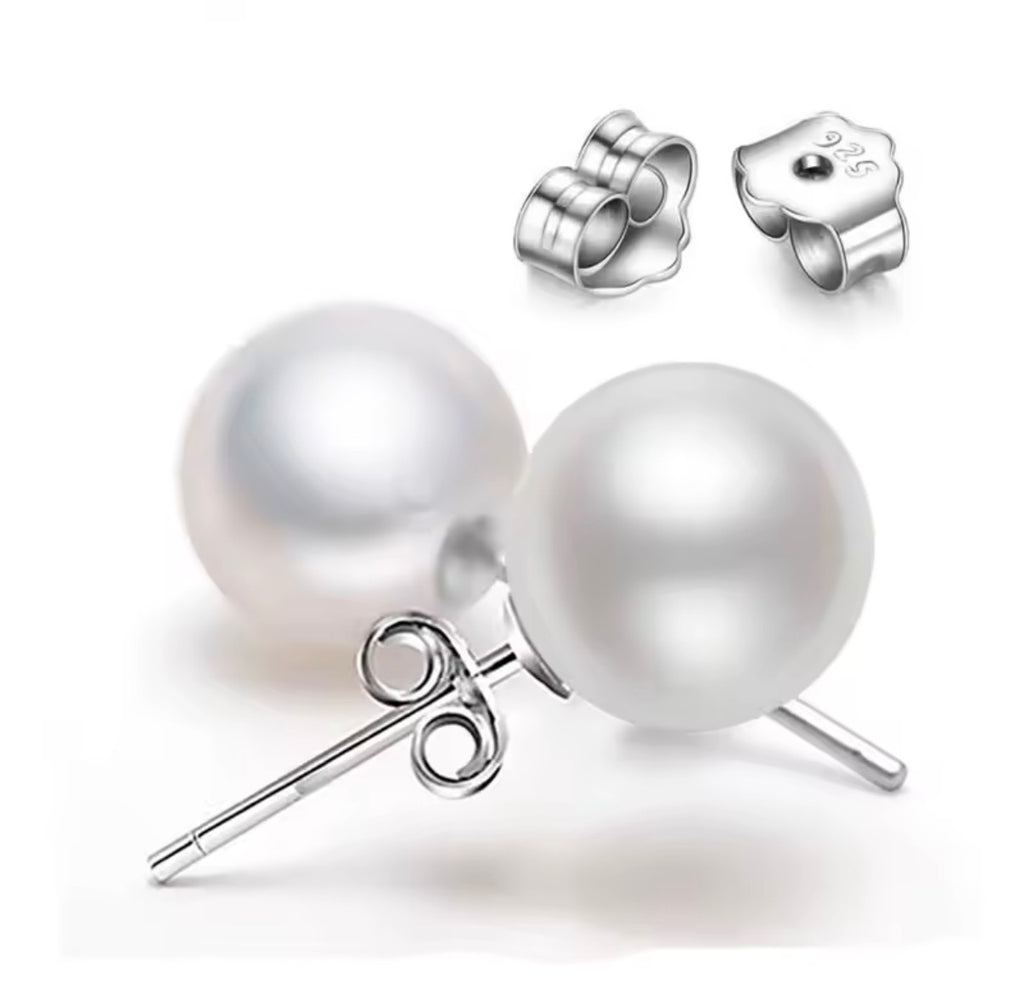 Large Pearl Stud Earring