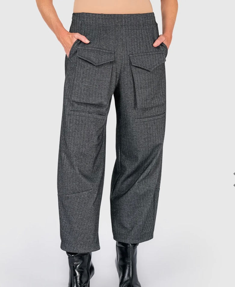 AP727S Atelier Steel Herringbone Pants