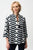 261097 Off White/Navy Geometric Jacket