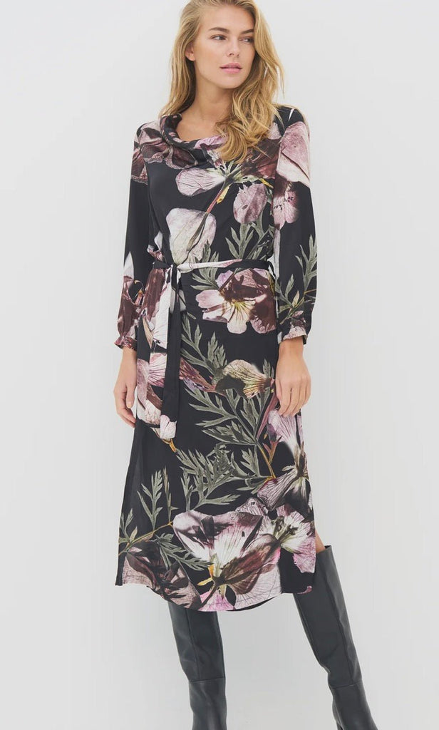 8912 Elena Burgundy Mix Dress
