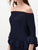 253939 Navy Off Shoulder Top