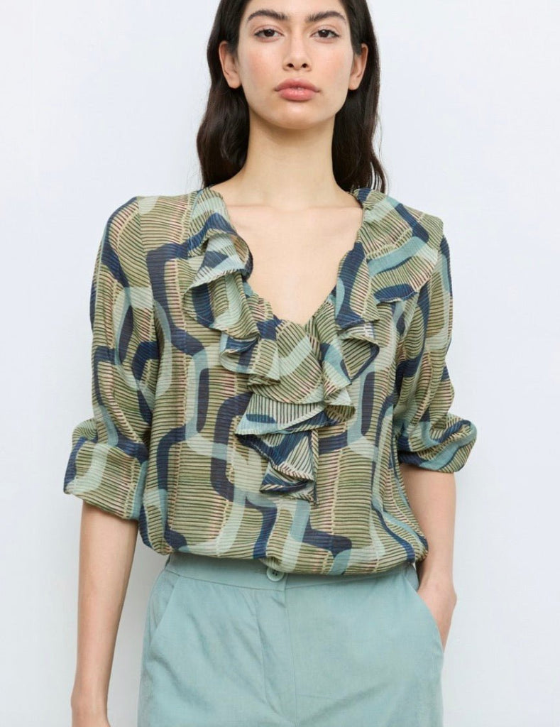 50315 Multi V-Neck Blouse