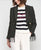 Black double breasted blazer with fringe