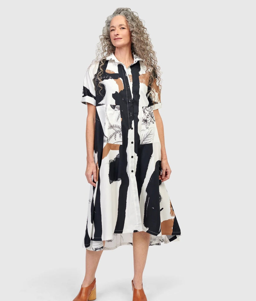 UD900Z Urban Brixton Zebra Shirt Dress