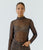 99052 Animal Print Mesh Top