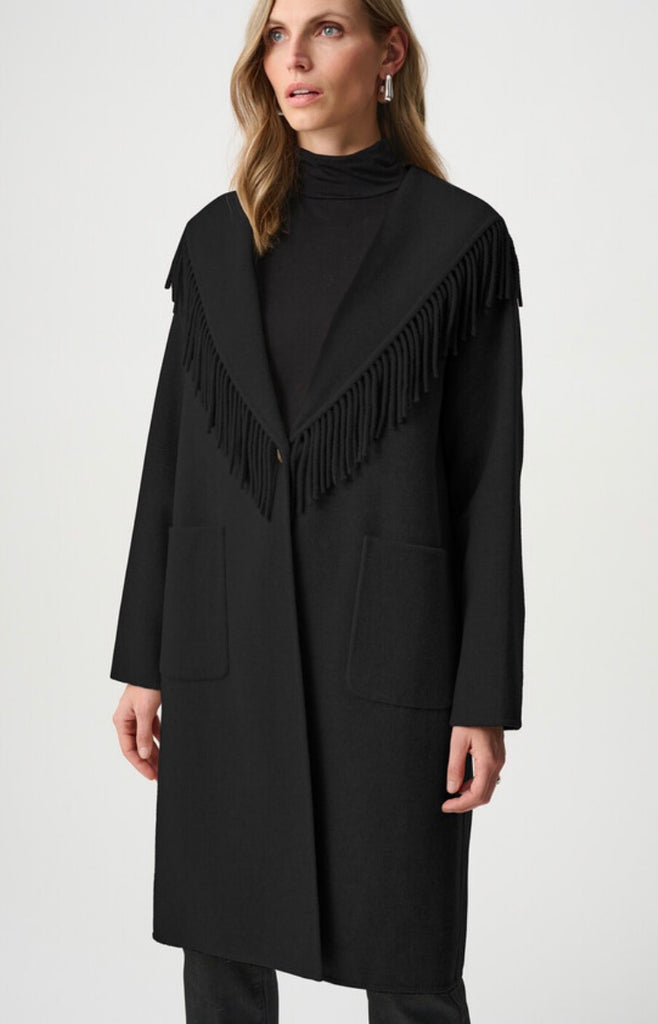 263912 Thigh Length Black Coat