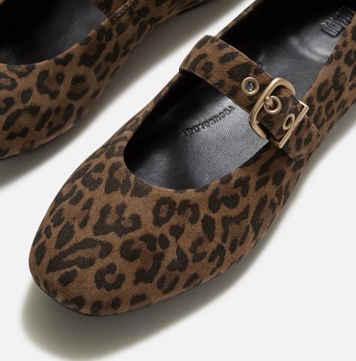 Delicato Leopard Mary-Jane Flat
