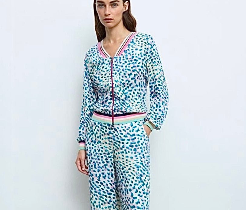 50330 Multi Blue Knit Jacket