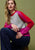 80816 Pink/Red Cashmere Sweater
