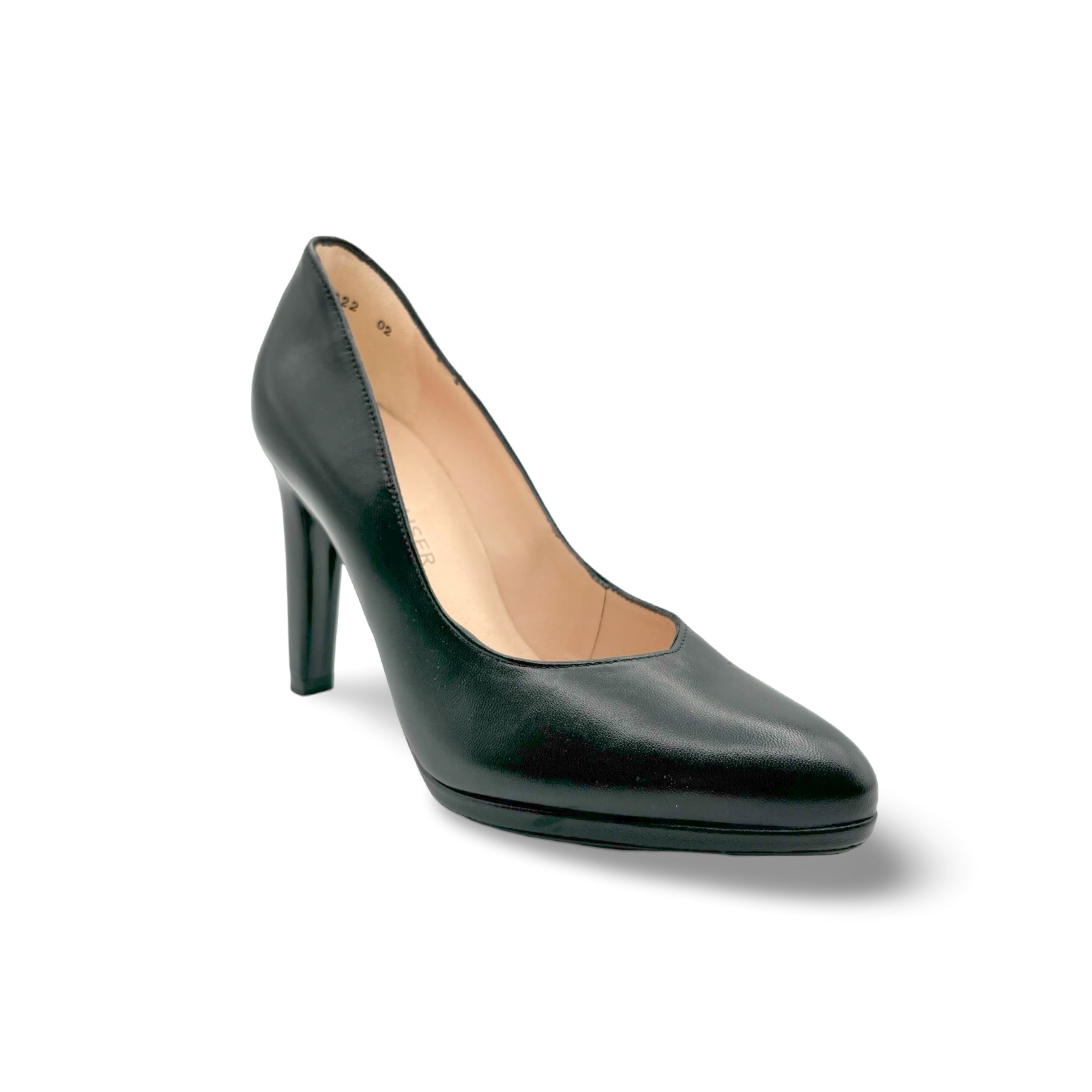 Leather Classic Heels Shoes Calla Shoes Sophia Classic Black