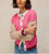 446724 Sansa Pink Colourblock Cardi