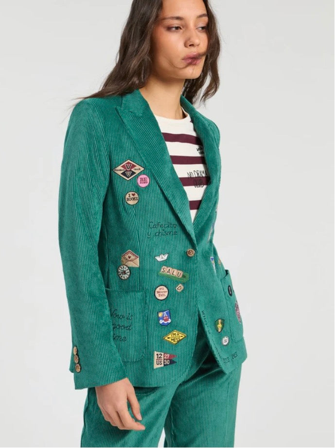 33746 Hillary Green Embroidered Jacket