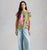 445356 Green Mix Woven Tee