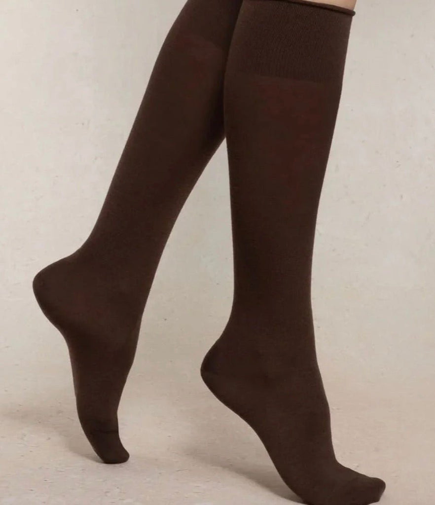 6970 Chocolate Wool Knee-High