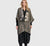 Boucle coat with brocade patterned collar