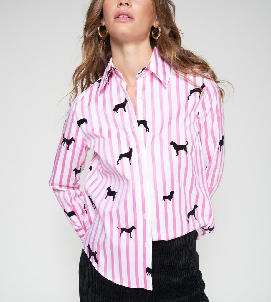 32938 Mafalda Pink Striped Shirt