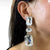 Jeweled Long Square Dangle Earrings