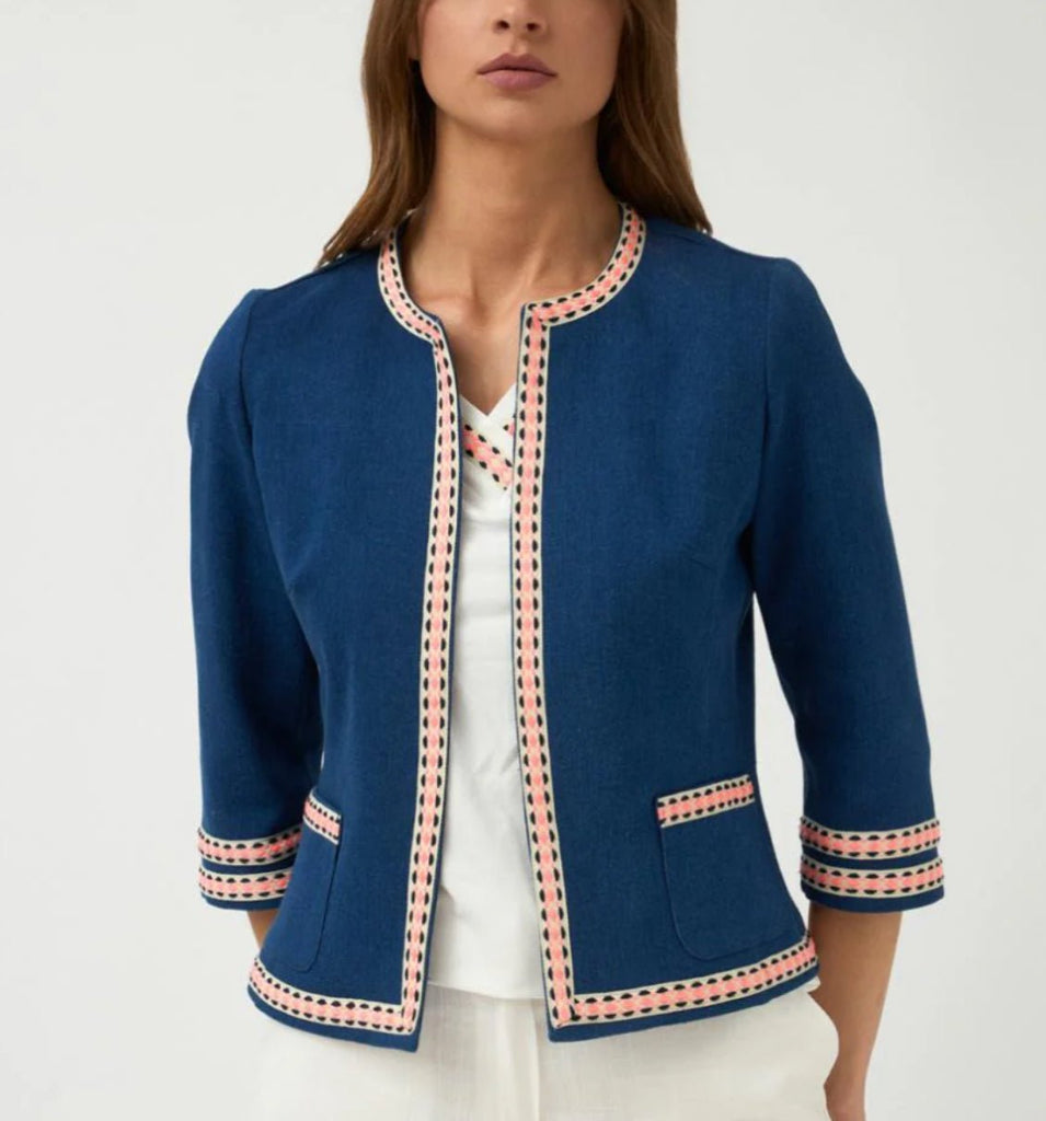 Peru Navy Stretch Blazer