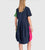 SD914 Barb Navy Multi Shirt Dress