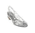 Clear shoe with decorative jewel studs.