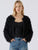 99792 Black Fringed Cardigan