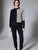 W25181 Black/Ecru Hexagon Knit Sweater