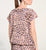 262602 Animal Print Pleated Top