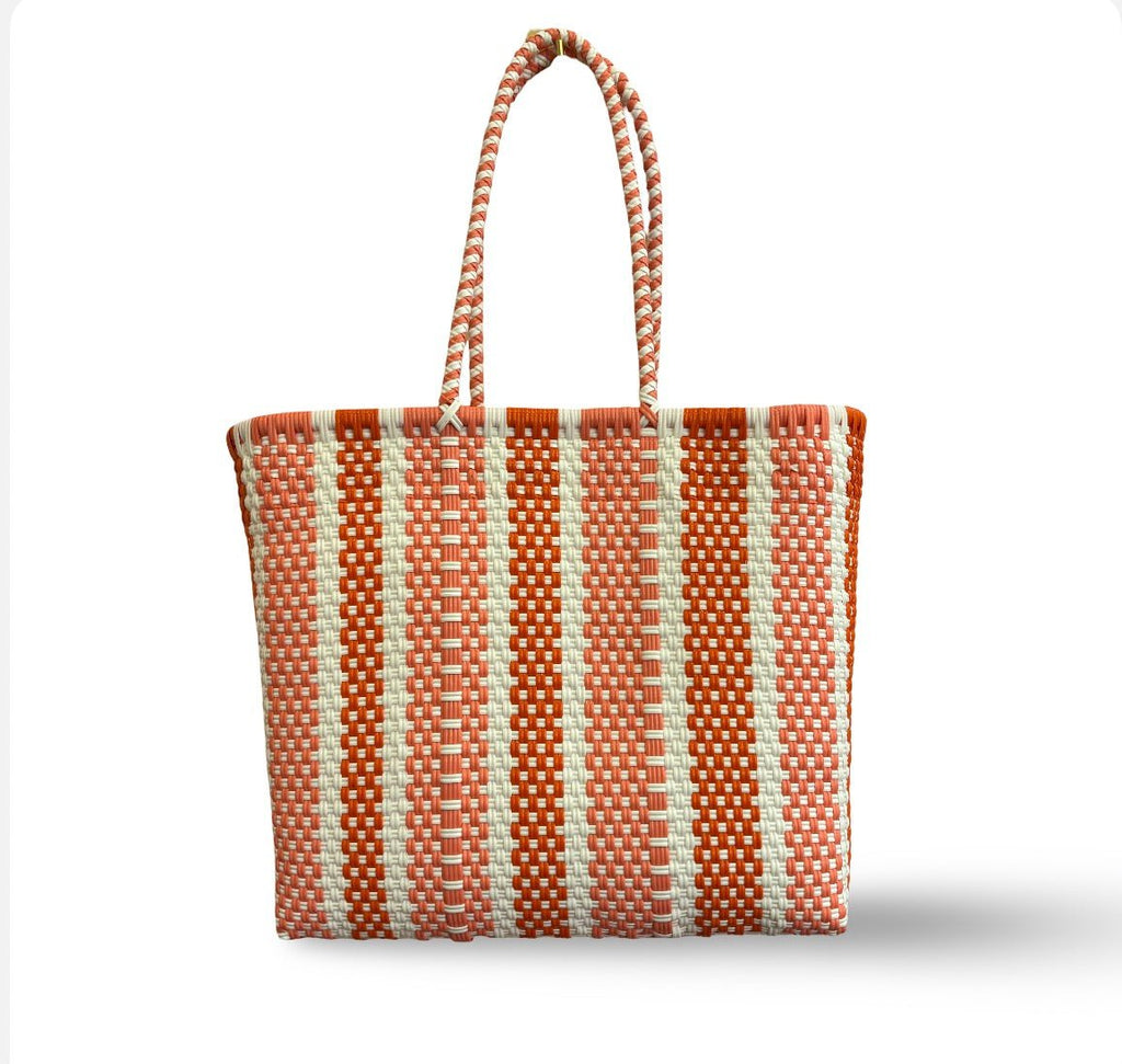Grapefruit Multi Stripe Market Tote