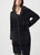 264921 Black Open Front Long Coat