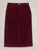444231 Tia Dark Plum Cord Skirt