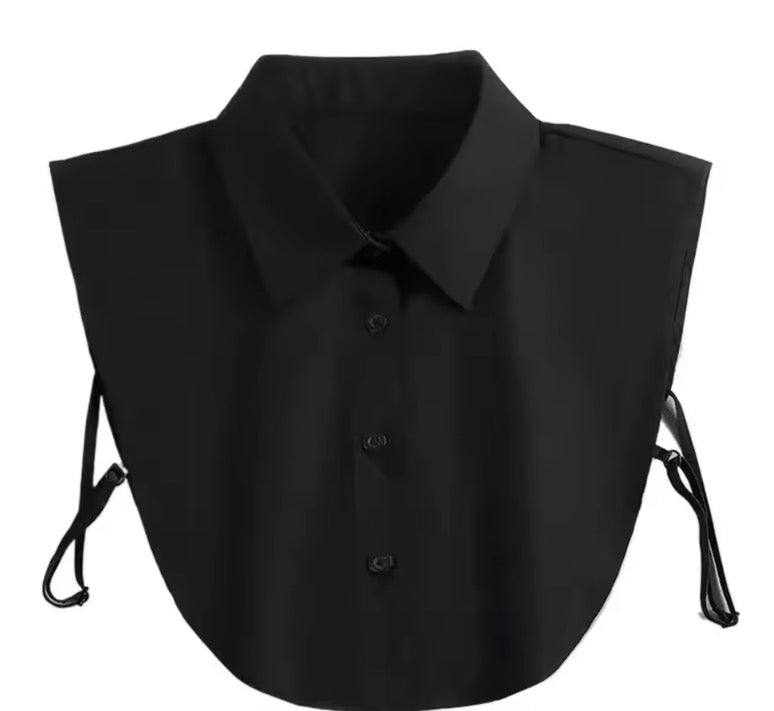 Dickie Collar Black Polyester/Cotton Blend