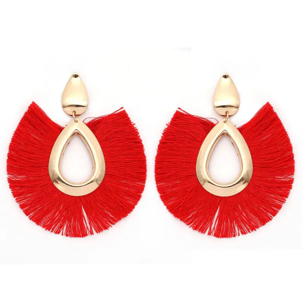 Flair Hoop Red Earrings