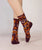6627 Plum Cotton Flowers Socks