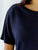97370 Dark Blue Linen T-Shirt