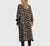 AJ921L Sable Draped Leopard Knit Oversized Coat