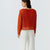 97416 Orange Mesh knit Top