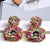 Multi-Coloured Stone Evening Dangle Earrings