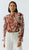 97232 Red White Boho Blouse