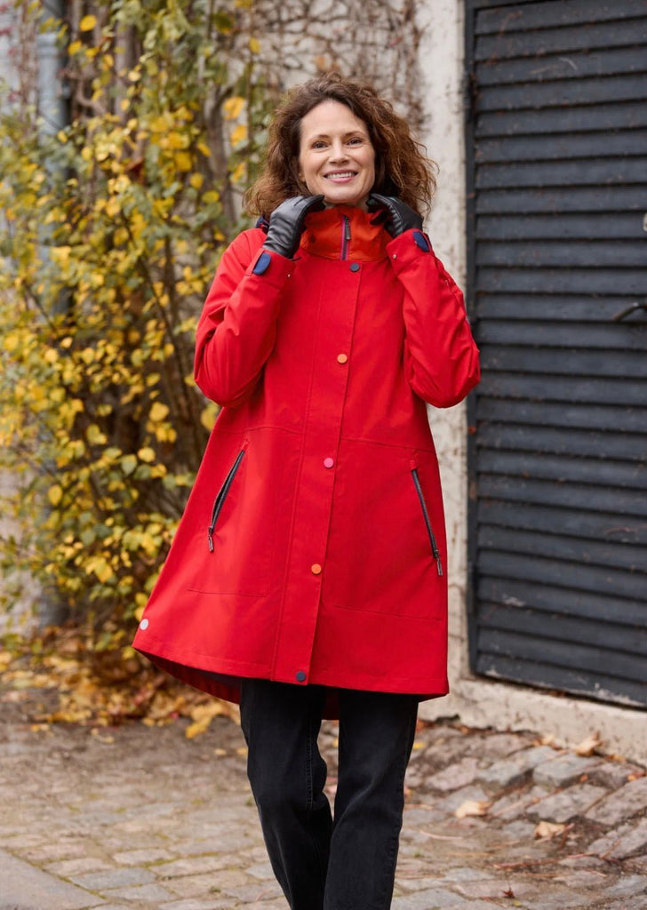 Kaia Red WATERPROOF Raincoat