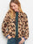 Leopard print jacket with front zip