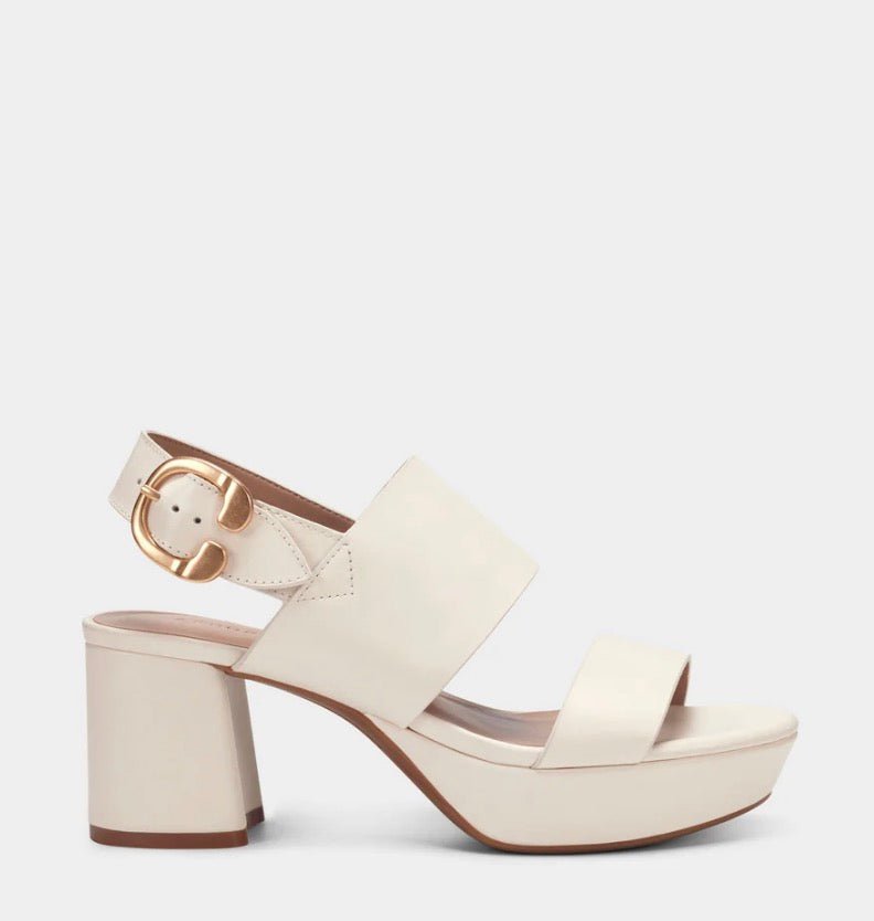 Camera Eggshell Leather Sandal