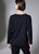 W25171 Black Ecru Stripe Top