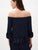 253939 Navy Off Shoulder Top