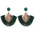 Green Flame Earrings