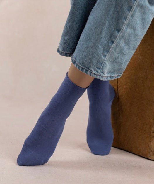 6593 Lavender Cotton Ankle Socks