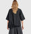 UT101B Urban Black Ruffle Top