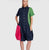 SD914 Barb Navy Multi Shirt Dress